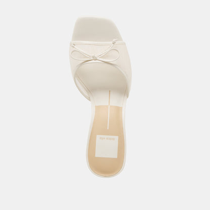 Galen White Tulle Heels - WHITE TULLE