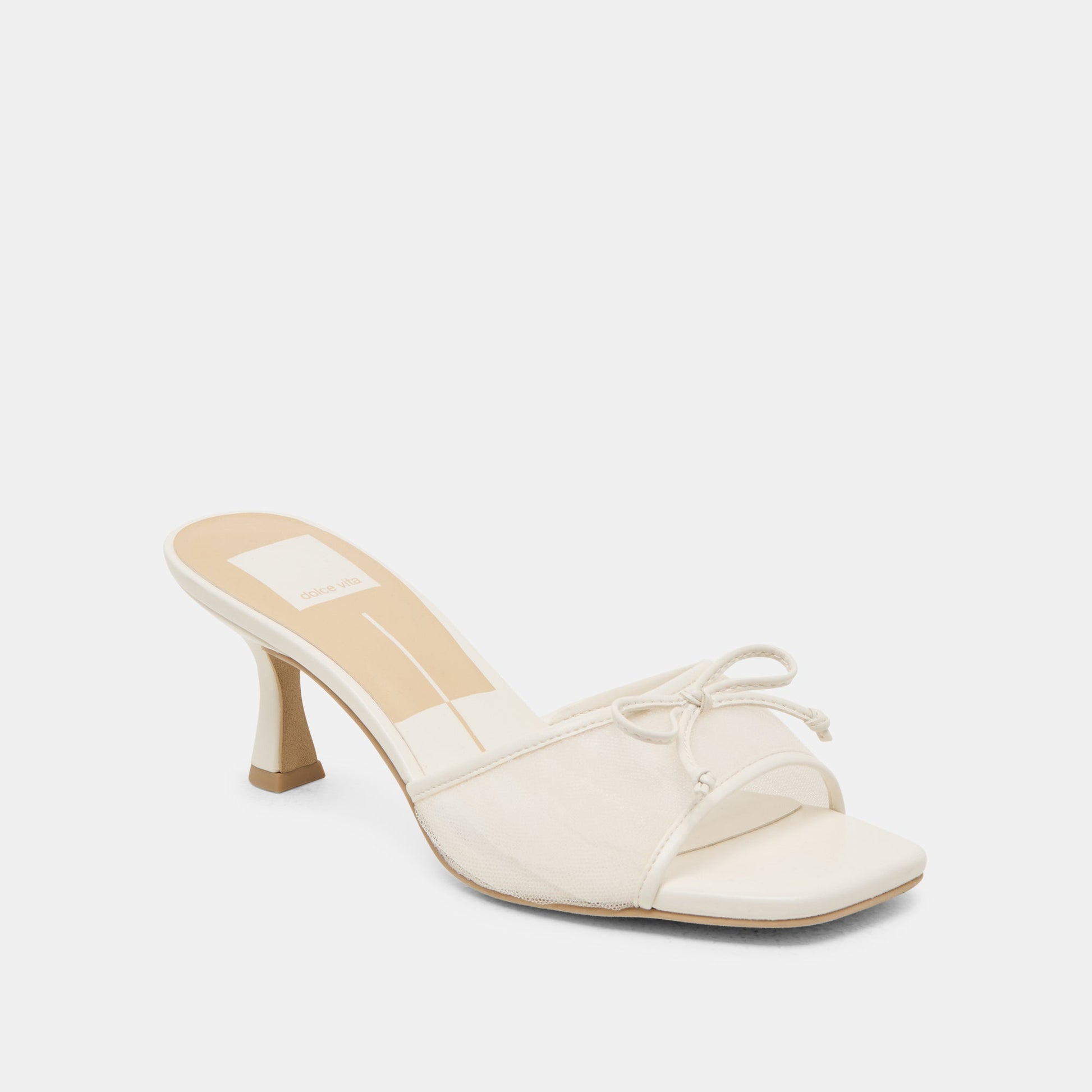 Galen White Tulle Heels - WHITE TULLE