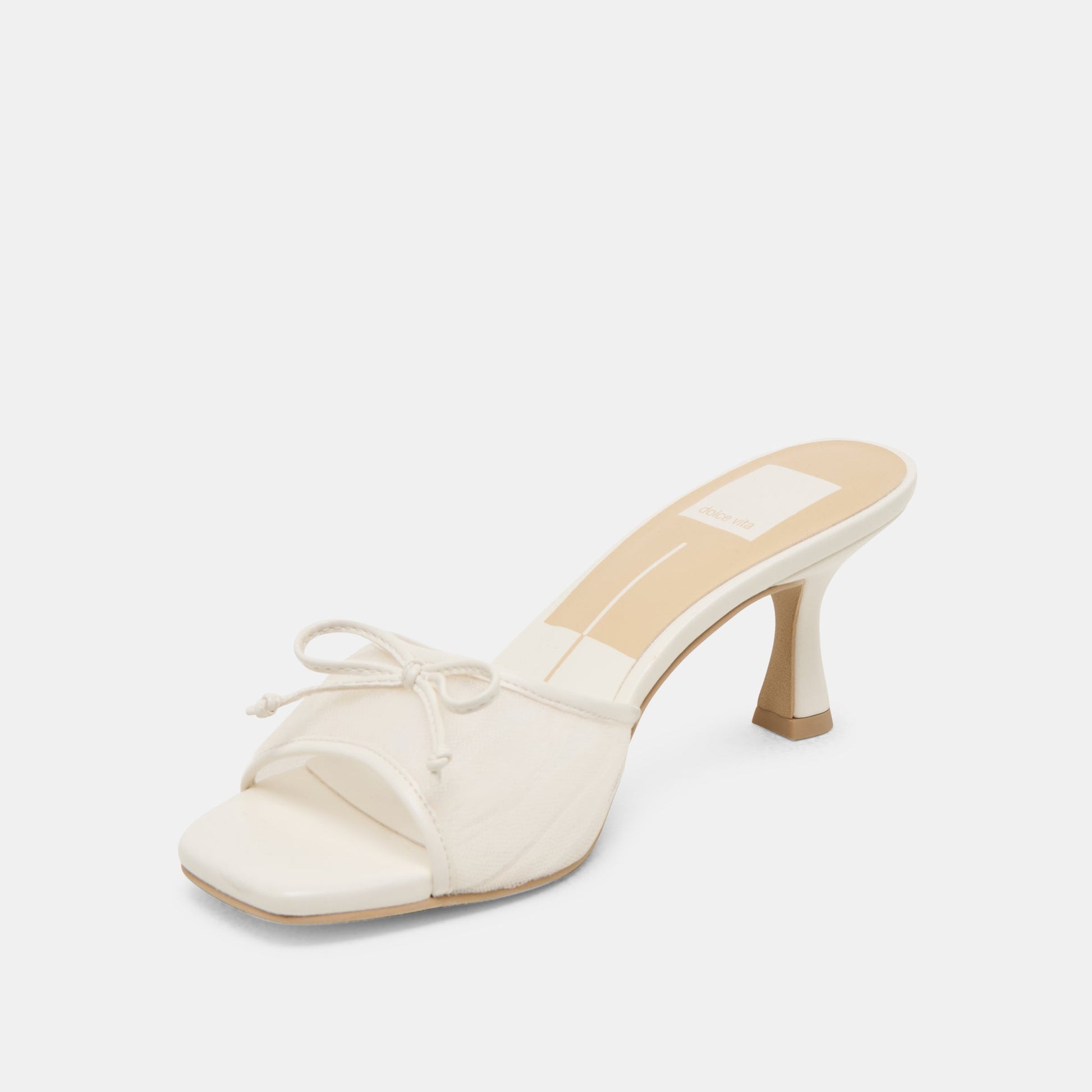 Galen White Tulle Heels - WHITE TULLE