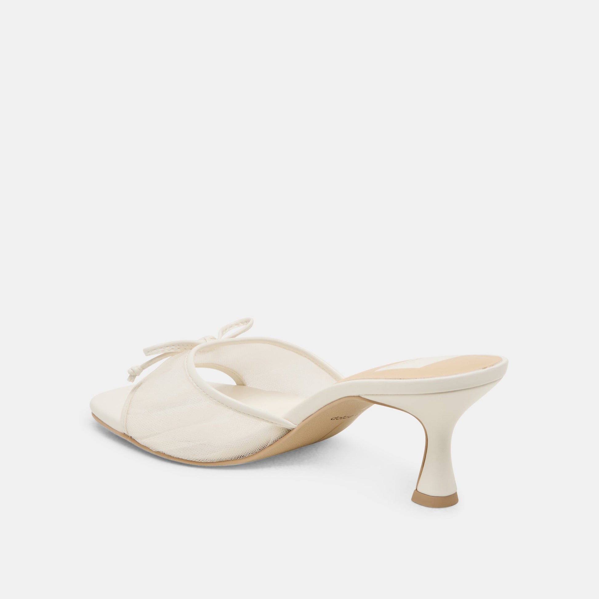 Galen White Tulle Heels - WHITE TULLE