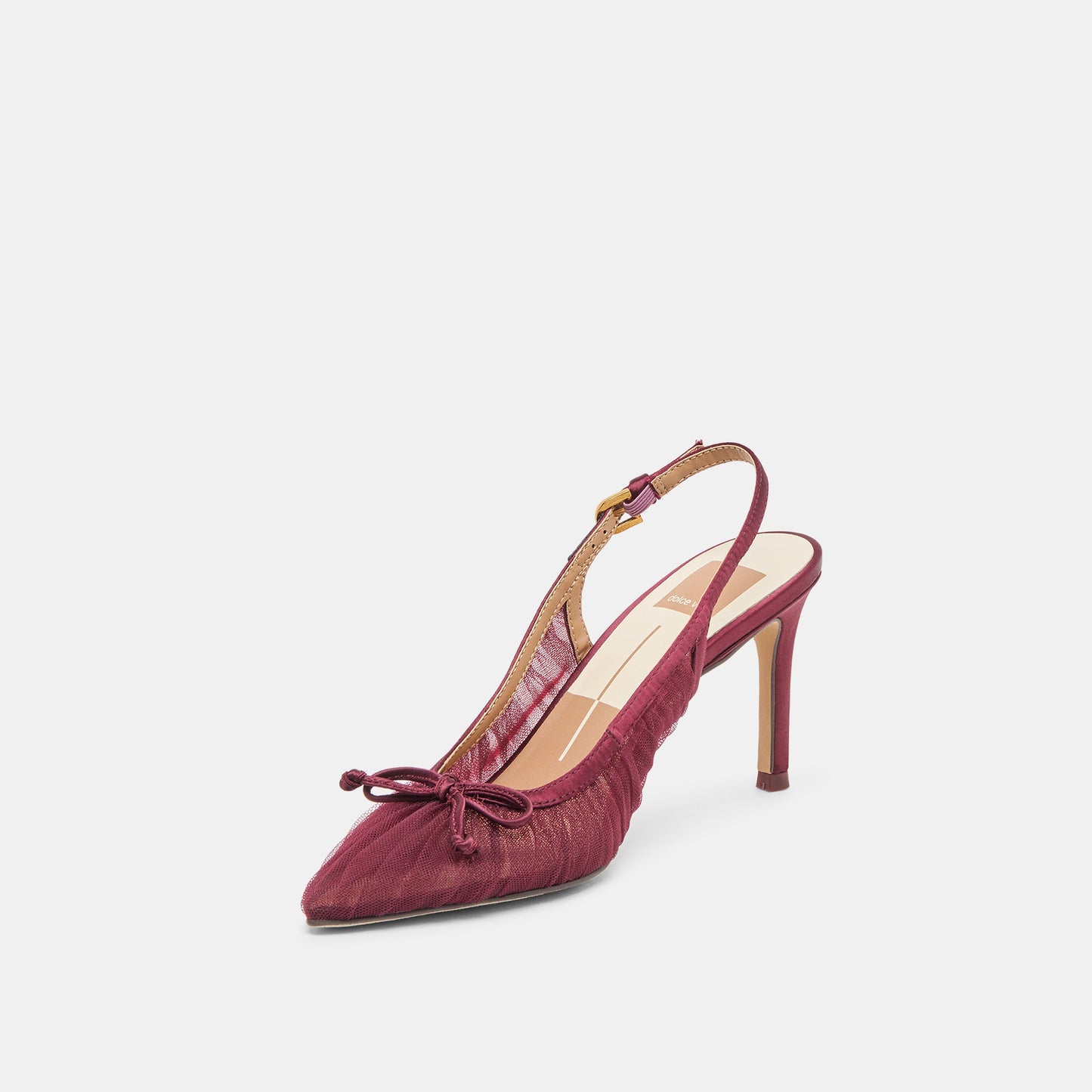 Yela Cranberry Tulle Heels - CRANBERRY TULLE