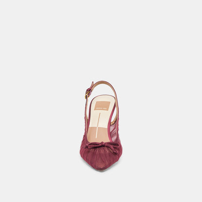 Yela Cranberry Tulle Heels - CRANBERRY TULLE