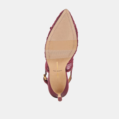 Yela Cranberry Tulle Heels - CRANBERRY TULLE
