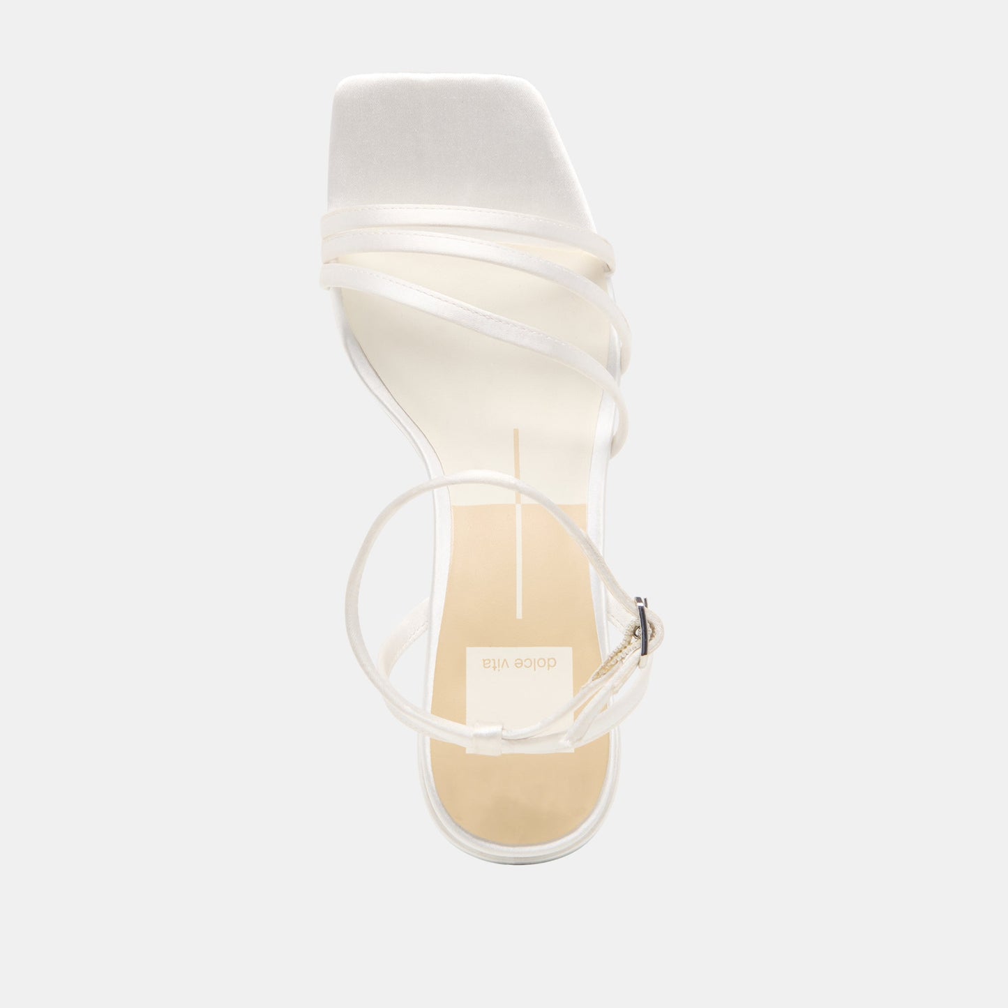 Ysabel True White Satin Heels - TRUE WHITE SATIN