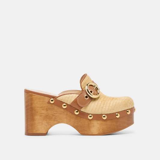 Debrah Lt Natural Raffia Clogs - LT NATURAL RAFFIA