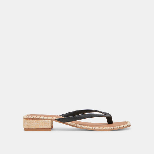 BARTY SANDALS BLACK LEATHER - BLACK LEATHER