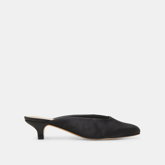 UMARA HEELS ONYX SATIN - ONYX SATIN