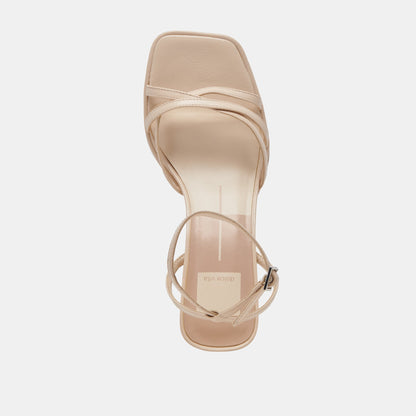 MANJI HEELS BONE PATENT LEATHER - BONE PATENT LEATHER