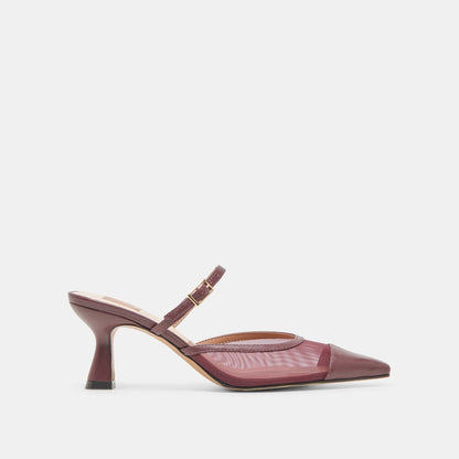 Loyd Burgundy Mesh Heels - BURGUNDY MESH