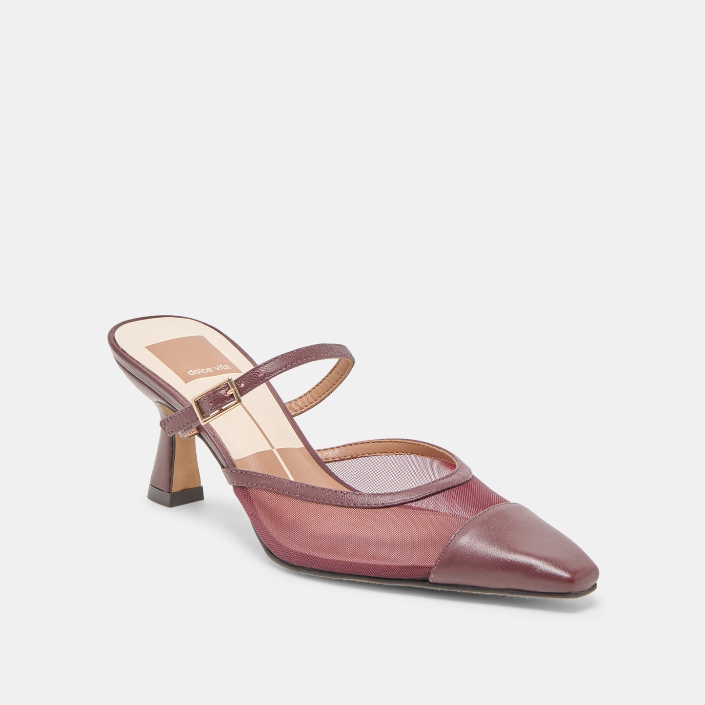 Loyd Burgundy Mesh Heels - BURGUNDY MESH