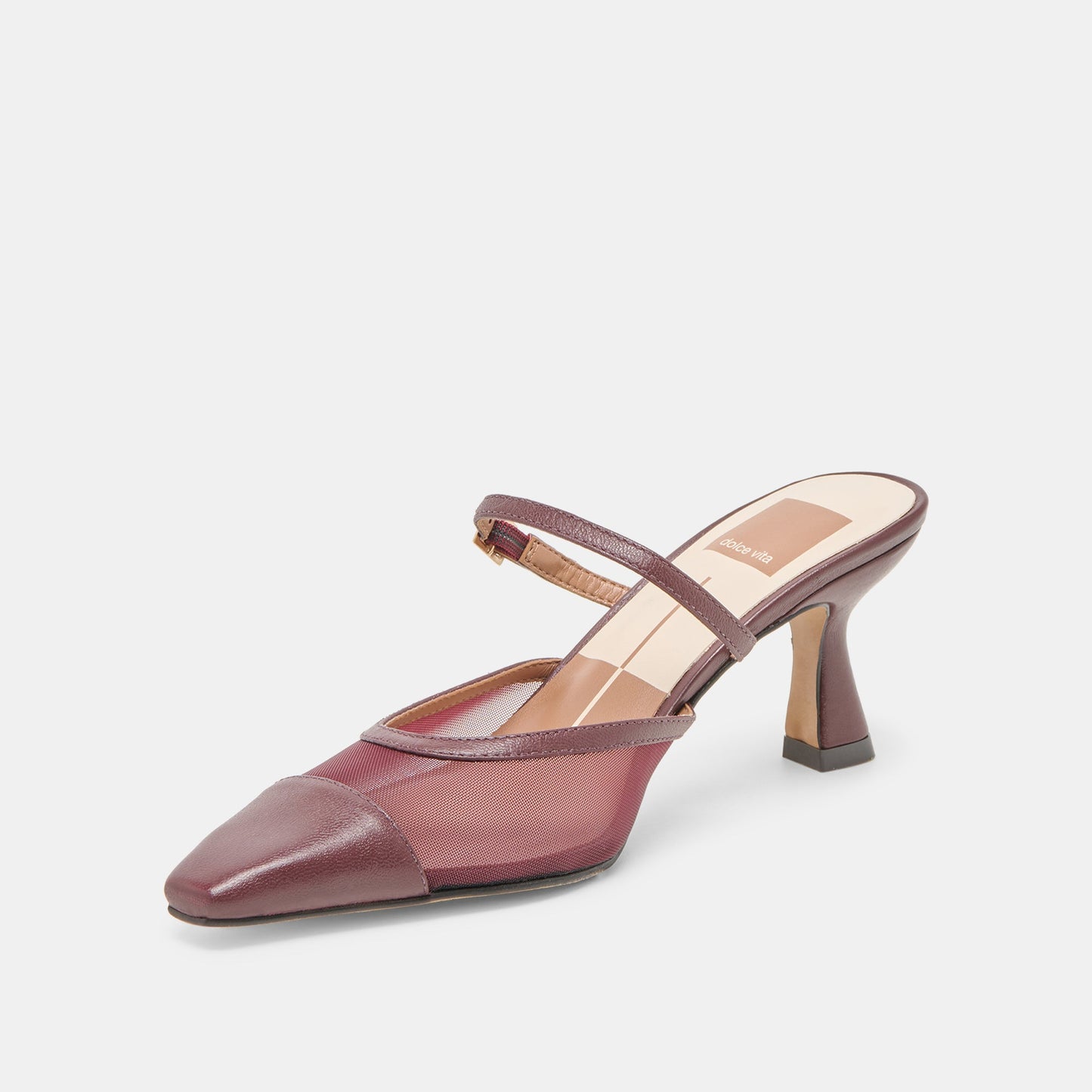 Loyd Burgundy Mesh Heels - BURGUNDY MESH