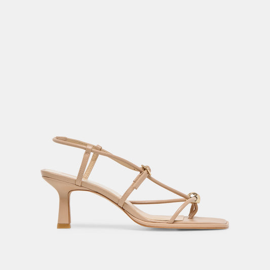 Mylee Light Tan Leather Heels - LIGHT TAN LEATHER
