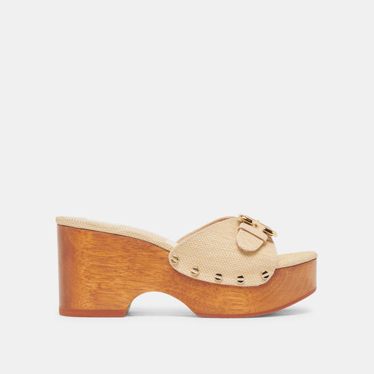 YALAH HEELS LT NATURAL RAFFIA - LT NATURAL RAFFIA