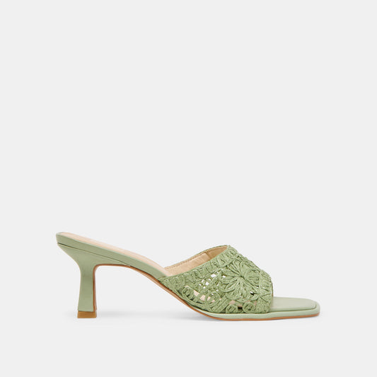 MAYLAH HEELS SAGE MACRAME - SAGE MACRAME