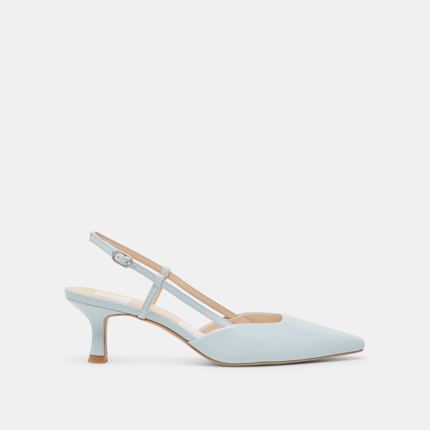 Odela Ice Blue Leather Heels - ICE BLUE LEATHER