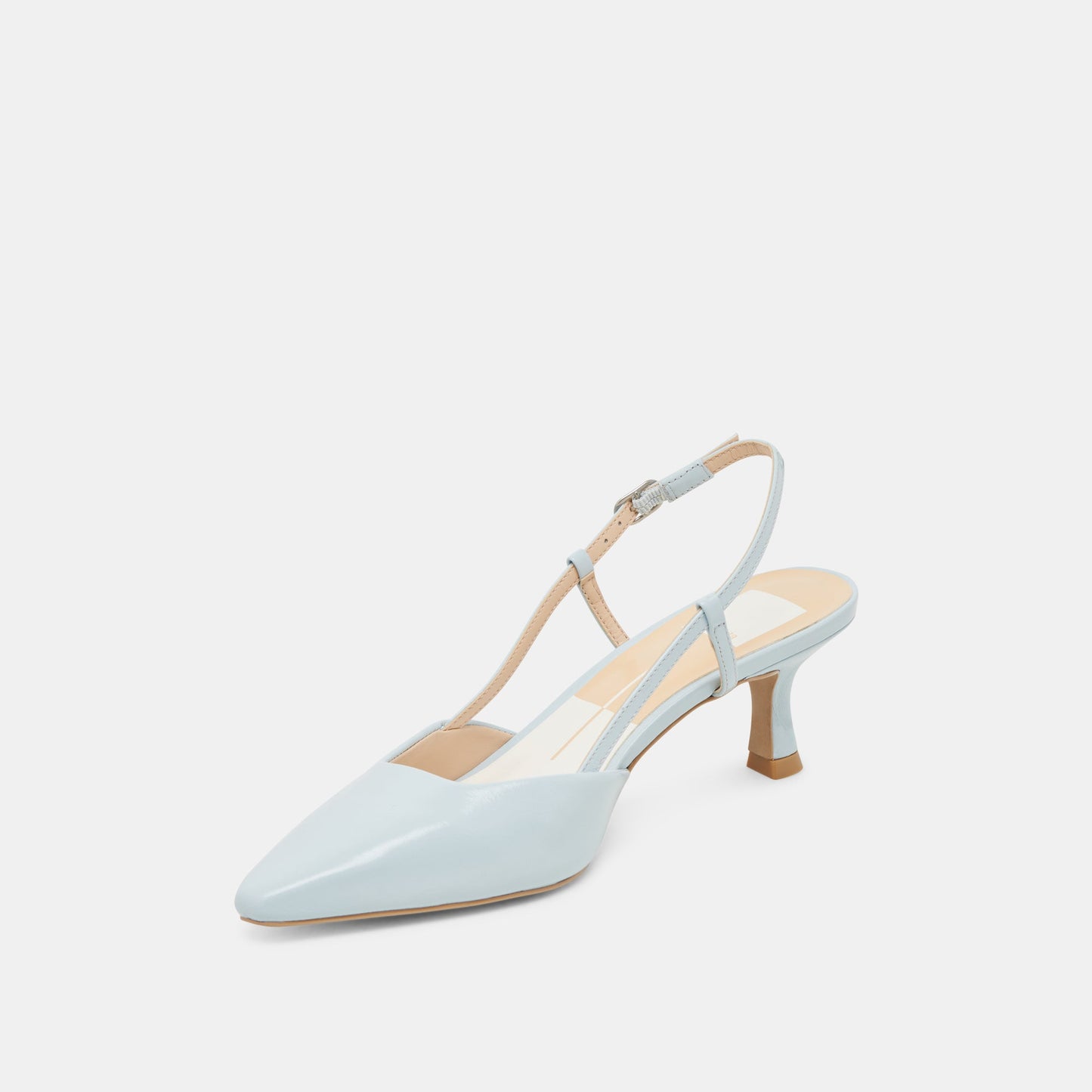 Odela Ice Blue Leather Heels - ICE BLUE LEATHER