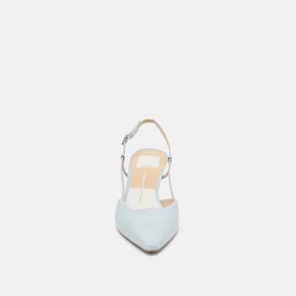 Odela Ice Blue Leather Heels - ICE BLUE LEATHER