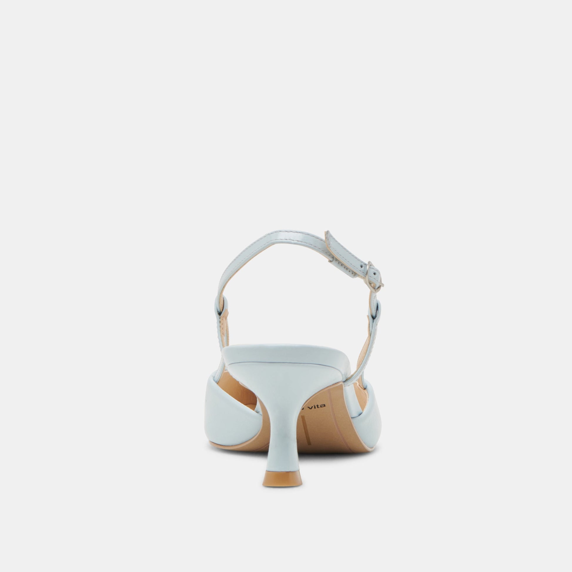 Odela Ice Blue Leather Heels - ICE BLUE LEATHER