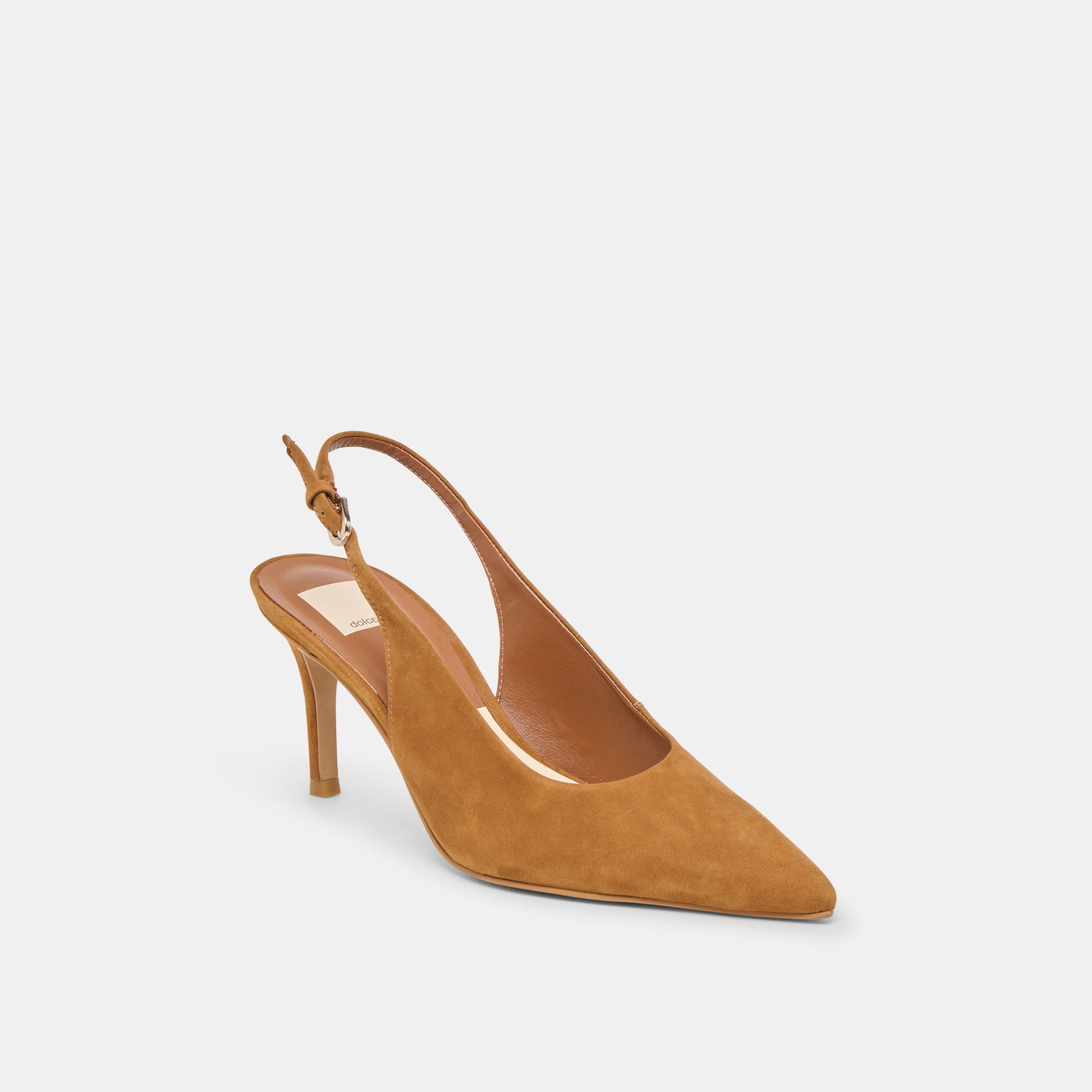 Elasi Brown Nubuck Heels - BROWN NUBUCK