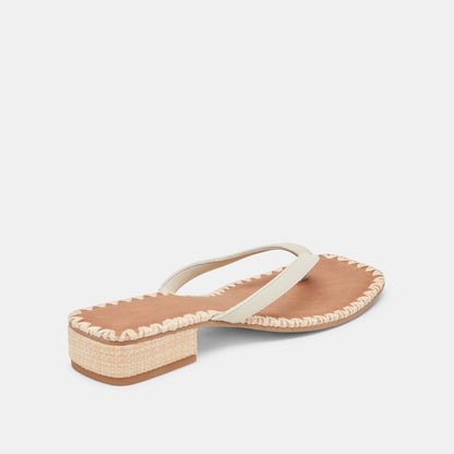 BARTY SANDALS WHITE LEATHER - WHITE LEATHER