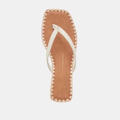 BARTY SANDALS WHITE LEATHER - WHITE LEATHER