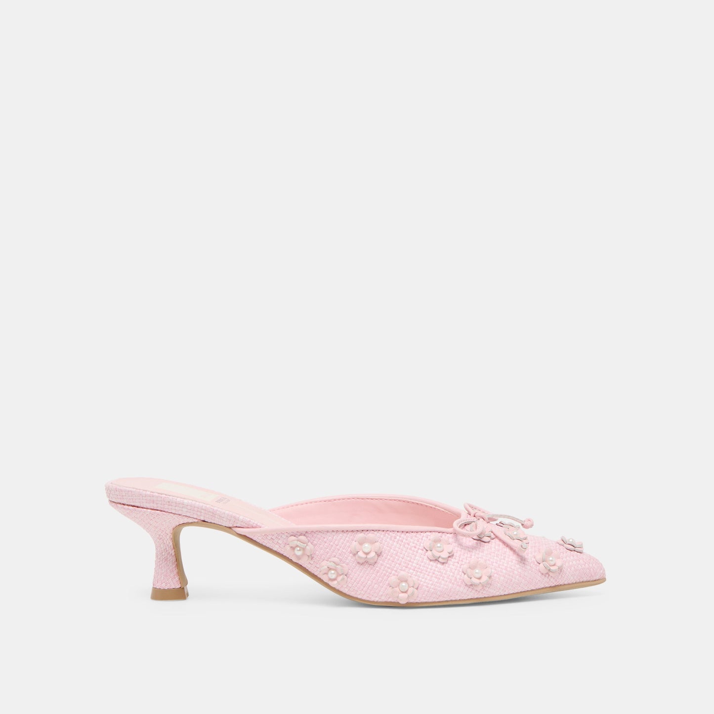 Camilo X Byrdie Golf Pink Raffia Wide Heels - PINK RAFFIA