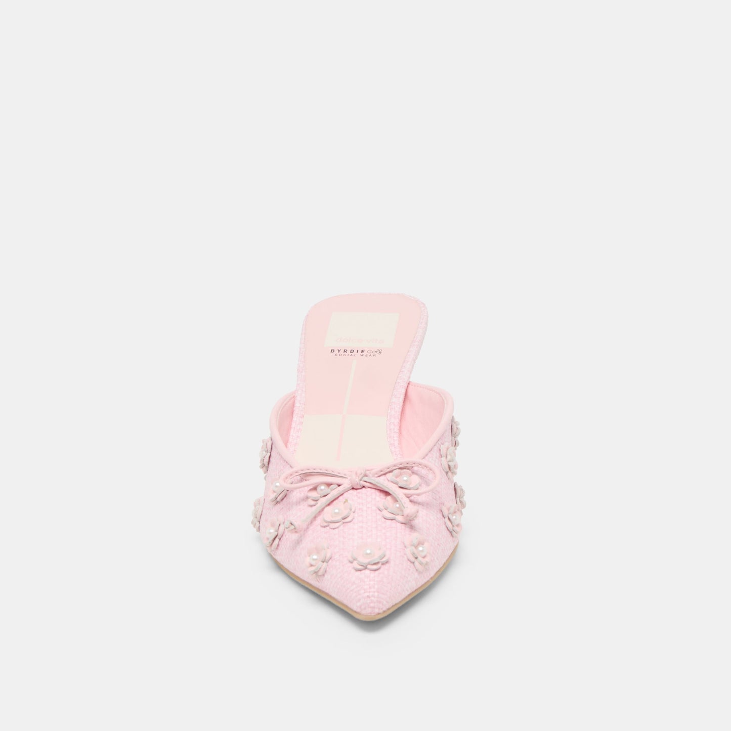 Camilo X Byrdie Golf Pink Raffia Wide Heels - PINK RAFFIA