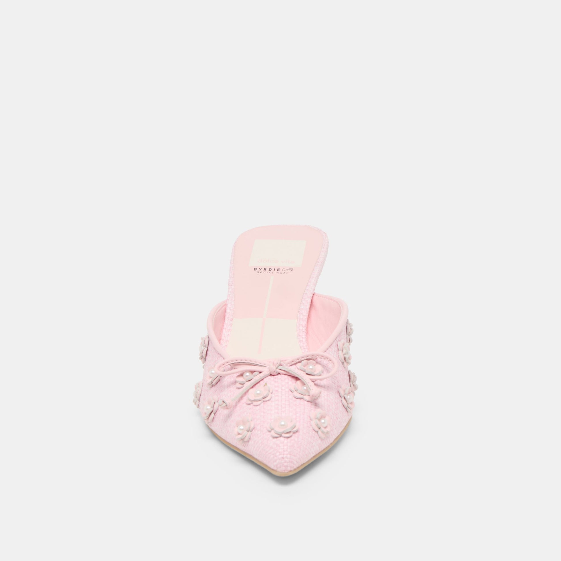 Camilo X Byrdie Golf Pink Raffia Wide Heels - PINK RAFFIA