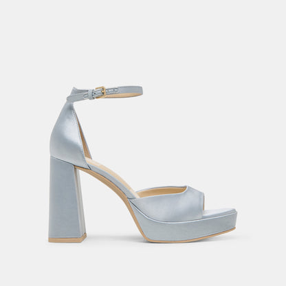 PANDRO HEELS LIGHT BLUE SATIN - LIGHT BLUE SATIN