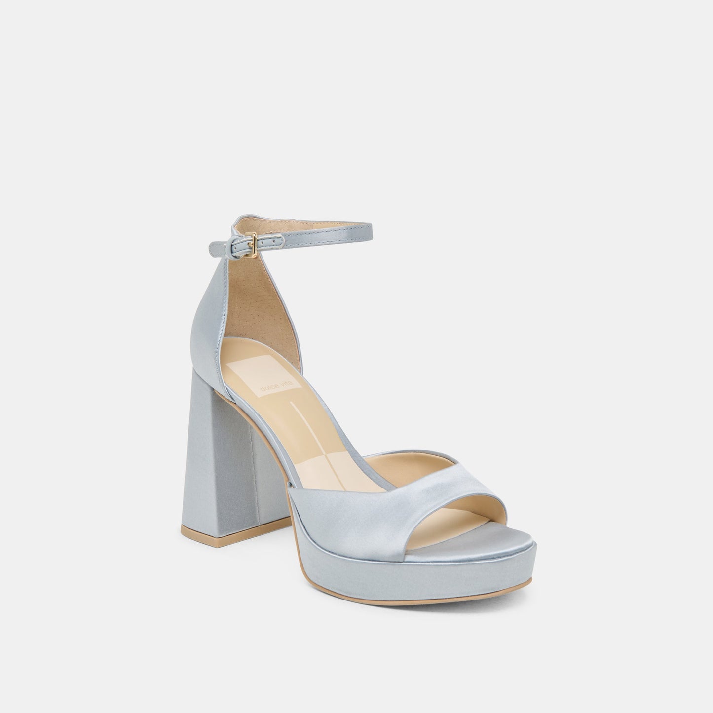 PANDRO HEELS LIGHT BLUE SATIN - LIGHT BLUE SATIN