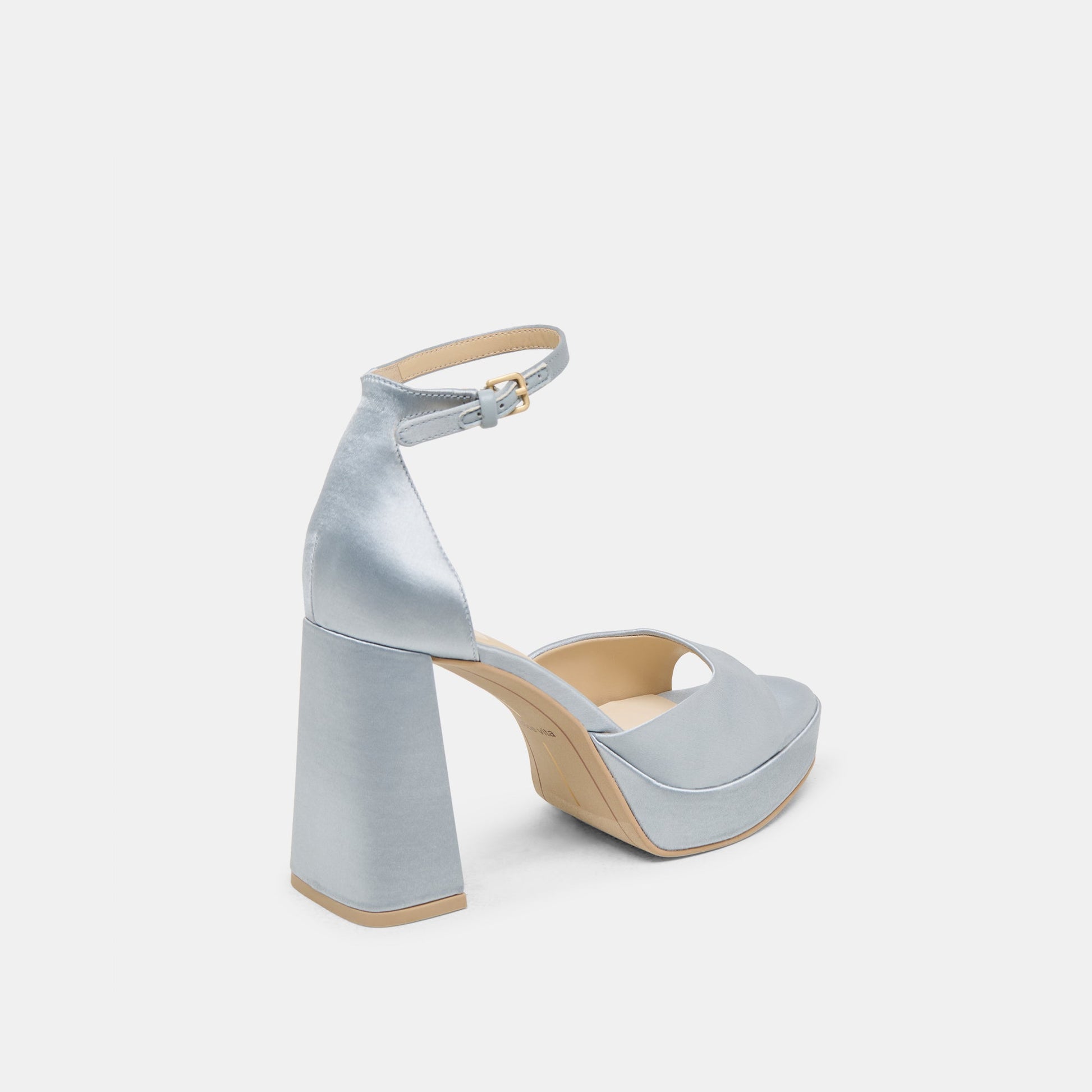 PANDRO HEELS LIGHT BLUE SATIN - LIGHT BLUE SATIN