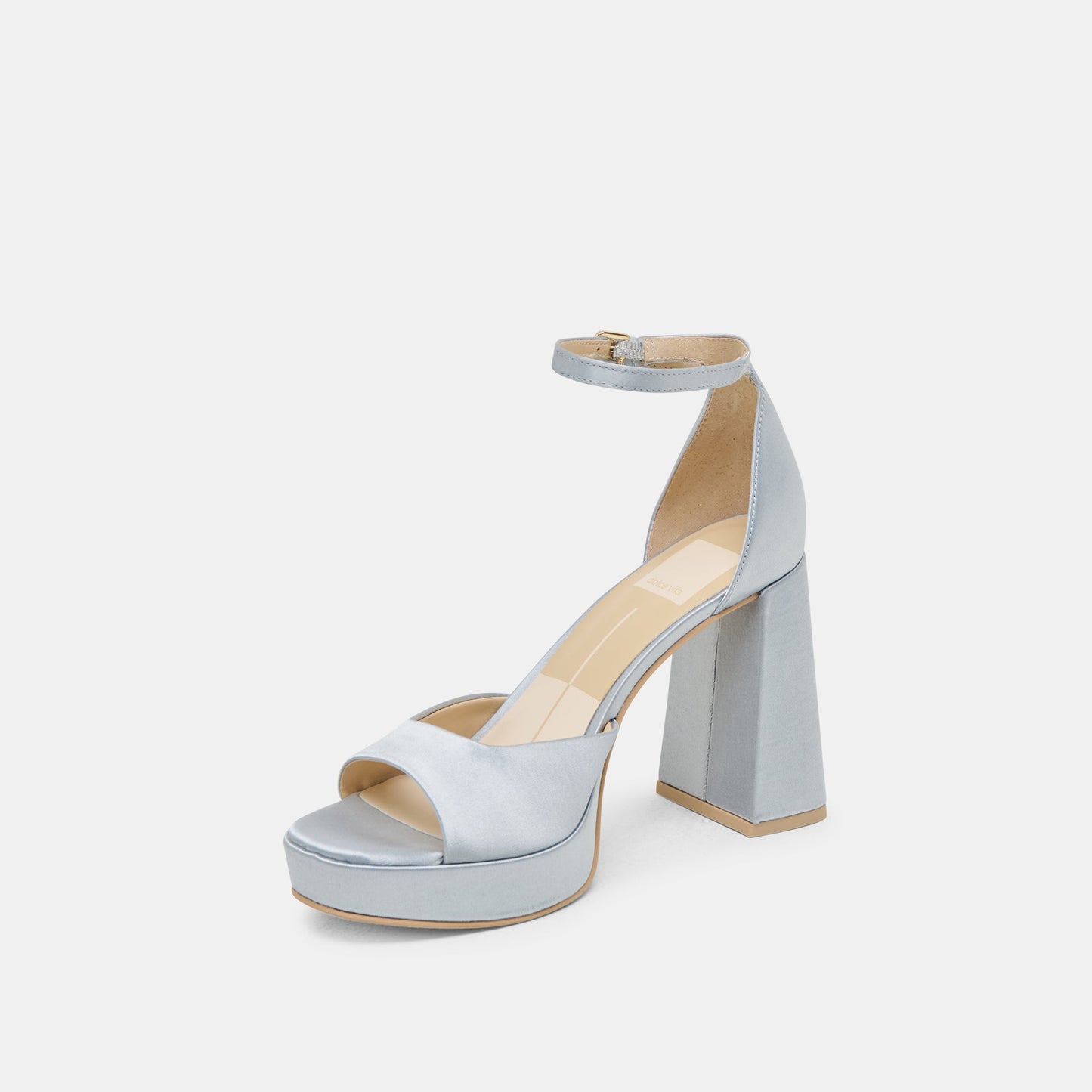PANDRO HEELS LIGHT BLUE SATIN - LIGHT BLUE SATIN