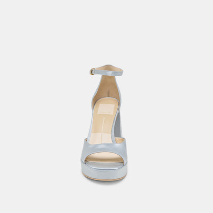 PANDRO HEELS LIGHT BLUE SATIN - LIGHT BLUE SATIN