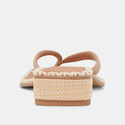 BARTY SANDALS LIGHT TAN LEATHER - LIGHT TAN LEATHER