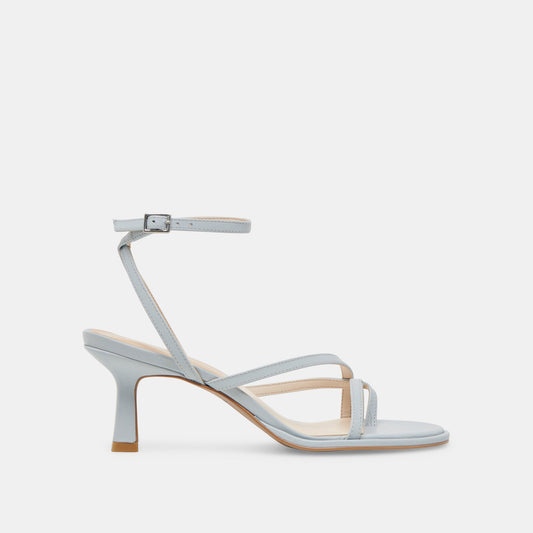 MORAH HEELS ICE BLUE LEATHER - ICE BLUE LEATHER