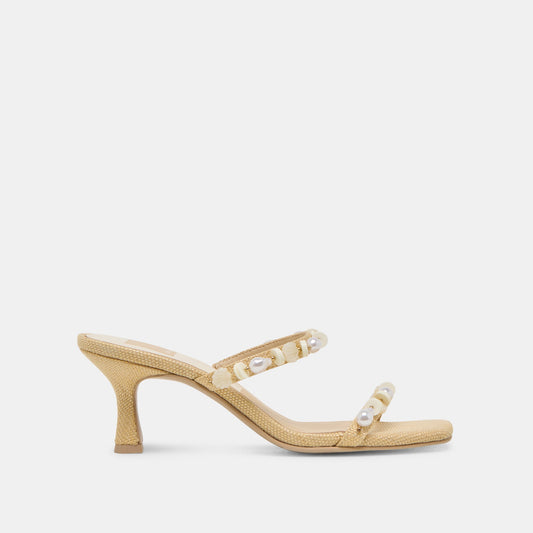 GRASON HEELS LT NATURAL RAFFIA - LT NATURAL RAFFIA