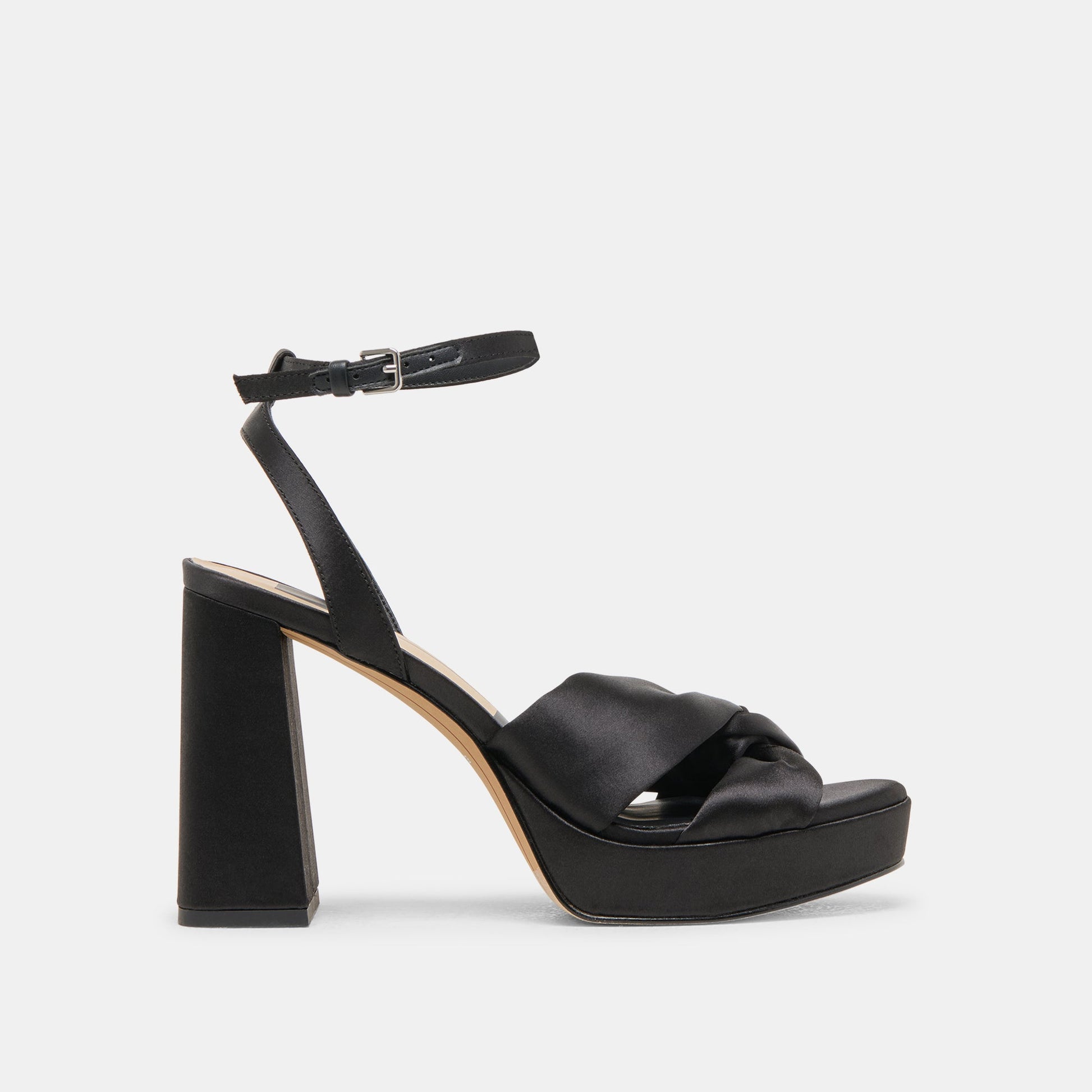 PARLO HEELS ONYX SATIN - ONYX SATIN