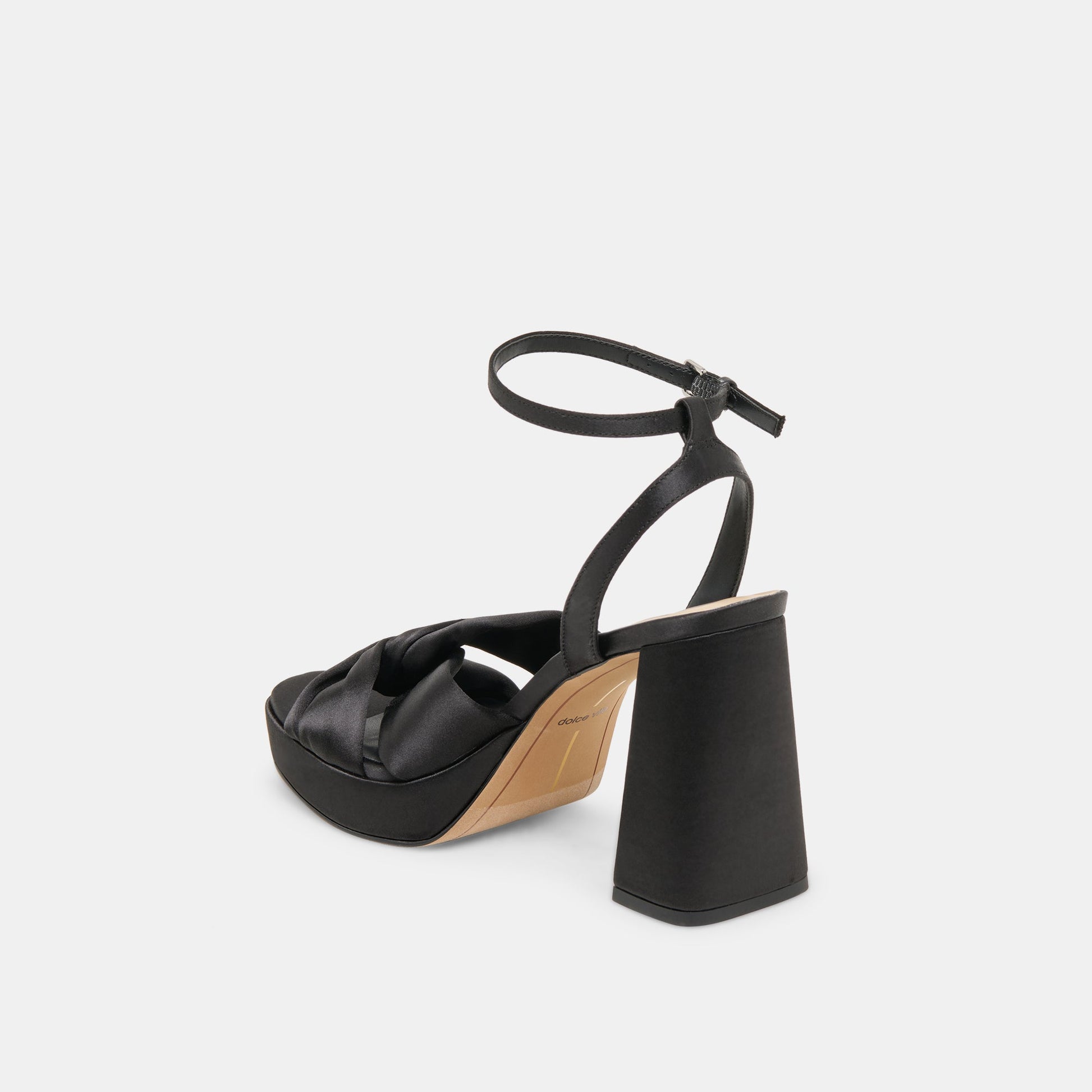 PARLO HEELS ONYX SATIN - ONYX SATIN