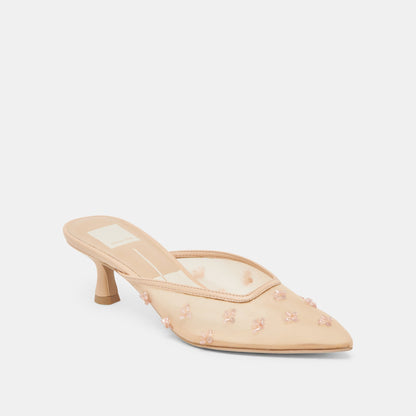 Clara French Vanilla Mesh Heels - FRENCH VANILLA MESH