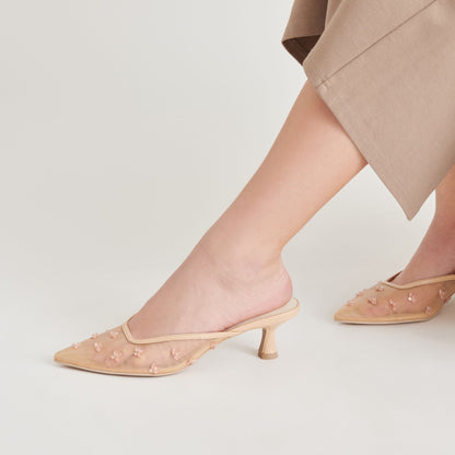 Clara French Vanilla Mesh Heels - FRENCH VANILLA MESH