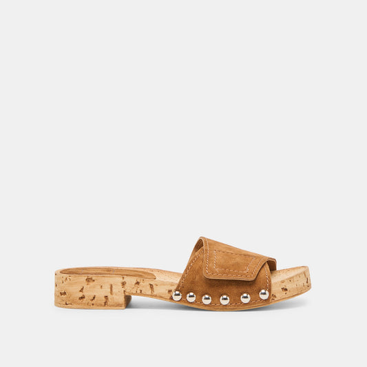 Sandy Chestnut Suede Sandals - CHESTNUT SUEDE