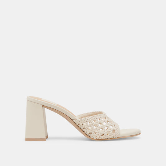 MARGOE HEELS CREME WOVEN STELLA - CREME WOVEN STELLA