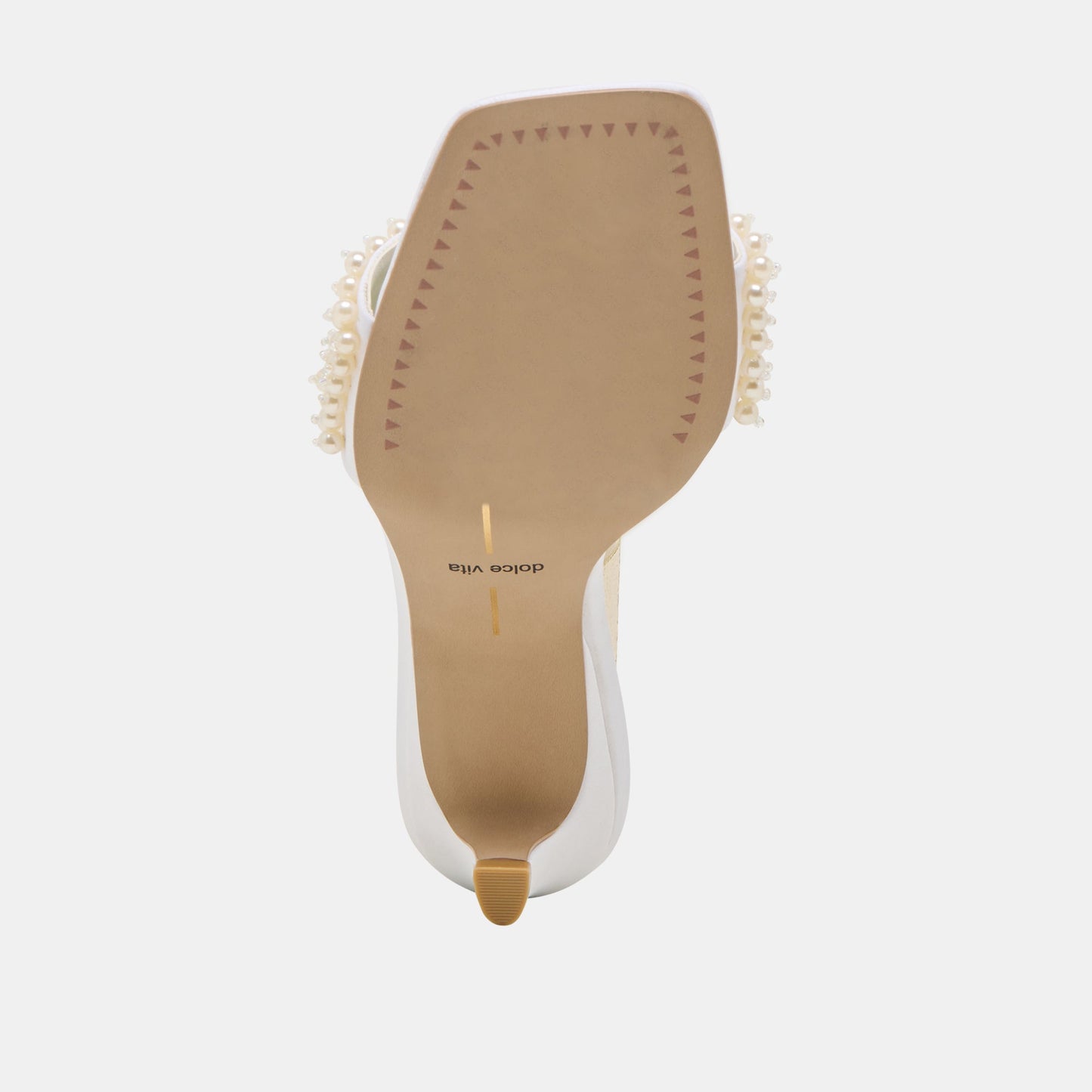Rexa Pearl Off White Satin Heels - OFF WHITE SATIN
