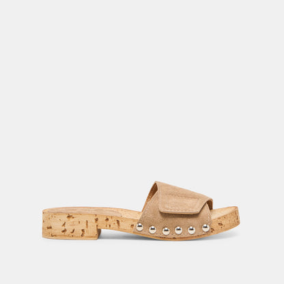 Sandy Taupe Suede Sandals - TAUPE SUEDE