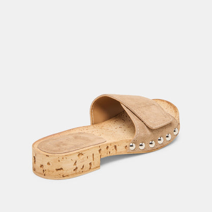 Sandy Taupe Suede Sandals - TAUPE SUEDE
