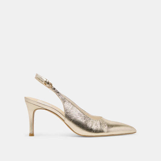 ELASI HEELS LIGHT GOLD CRINKLE PATENT - LIGHT GOLD CRINKLE PATENT