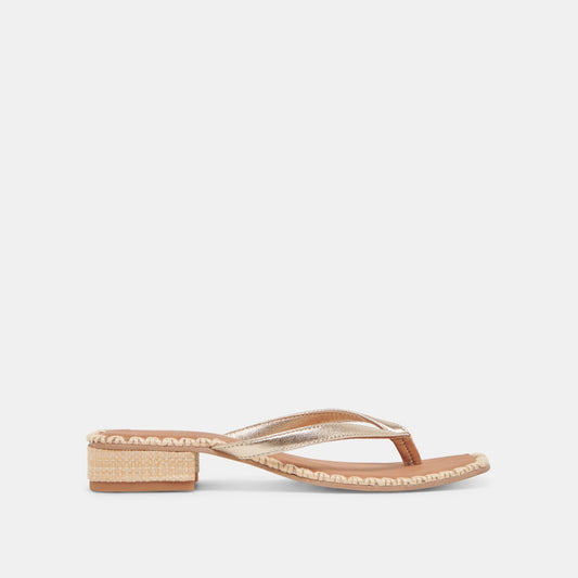 BARTY SANDALS GOLD METALLIC LEATHER - GOLD METALLIC LEATHER