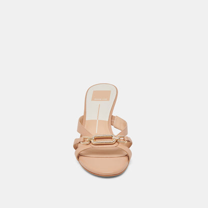LERAH HEELS CAFE EMBOSSED LEATHER - CAFE EMBOSSED LEATHER