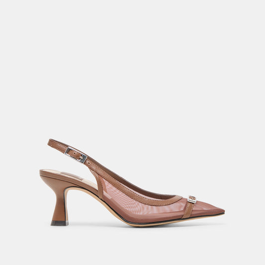 Lorine Espresso Mesh Heels - ESPRESSO MESH