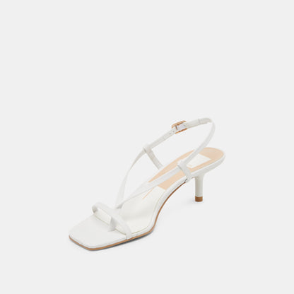 LAURY HEELS TRUE WHITE LEATHER - TRUE WHITE LEATHER